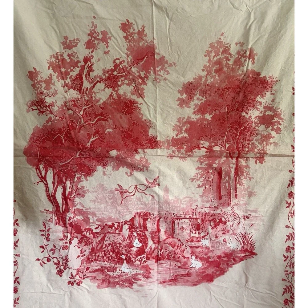Urban Outfitters UO Home Cotton Pink Goose Toile Breezy Duvet Cover Twin/Twin XL